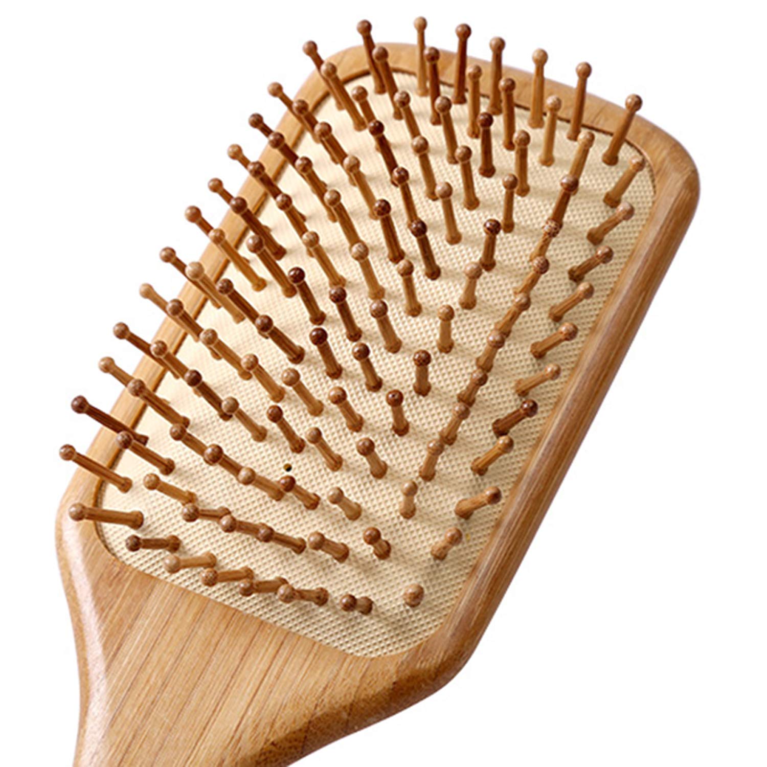Paddle brush, hair brush, Made of pure natural bamboo, no paint coating, massage the scalp while combing hair to promote blood circulation