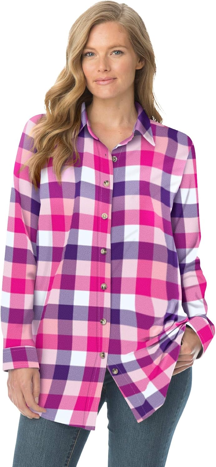 Woman Within Classic Flannel Shirt