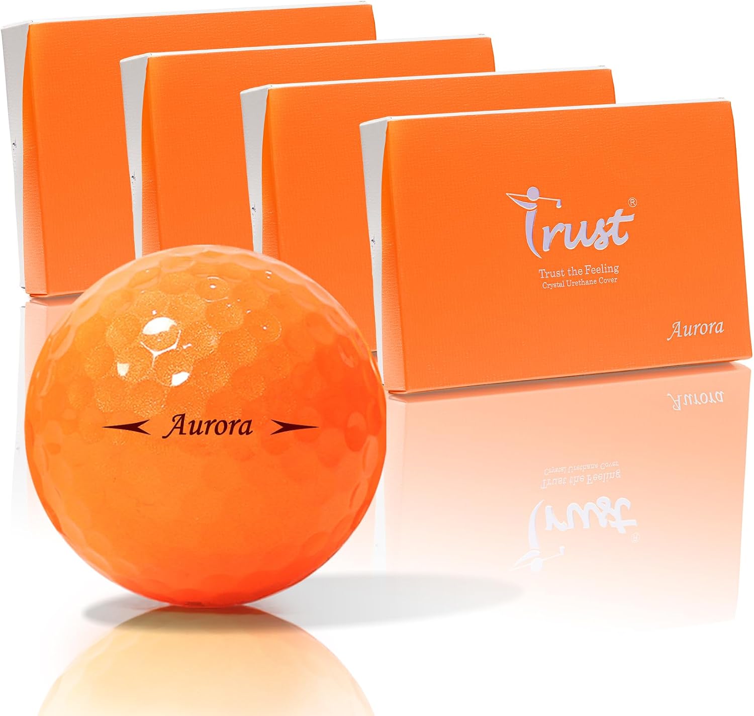 Trust Golf Balls - Aurora & Rosa Crystal Urethane Series | Eye-Catching & Easy to Spot | Maximum Distance, Soft Feel, Straight Flight