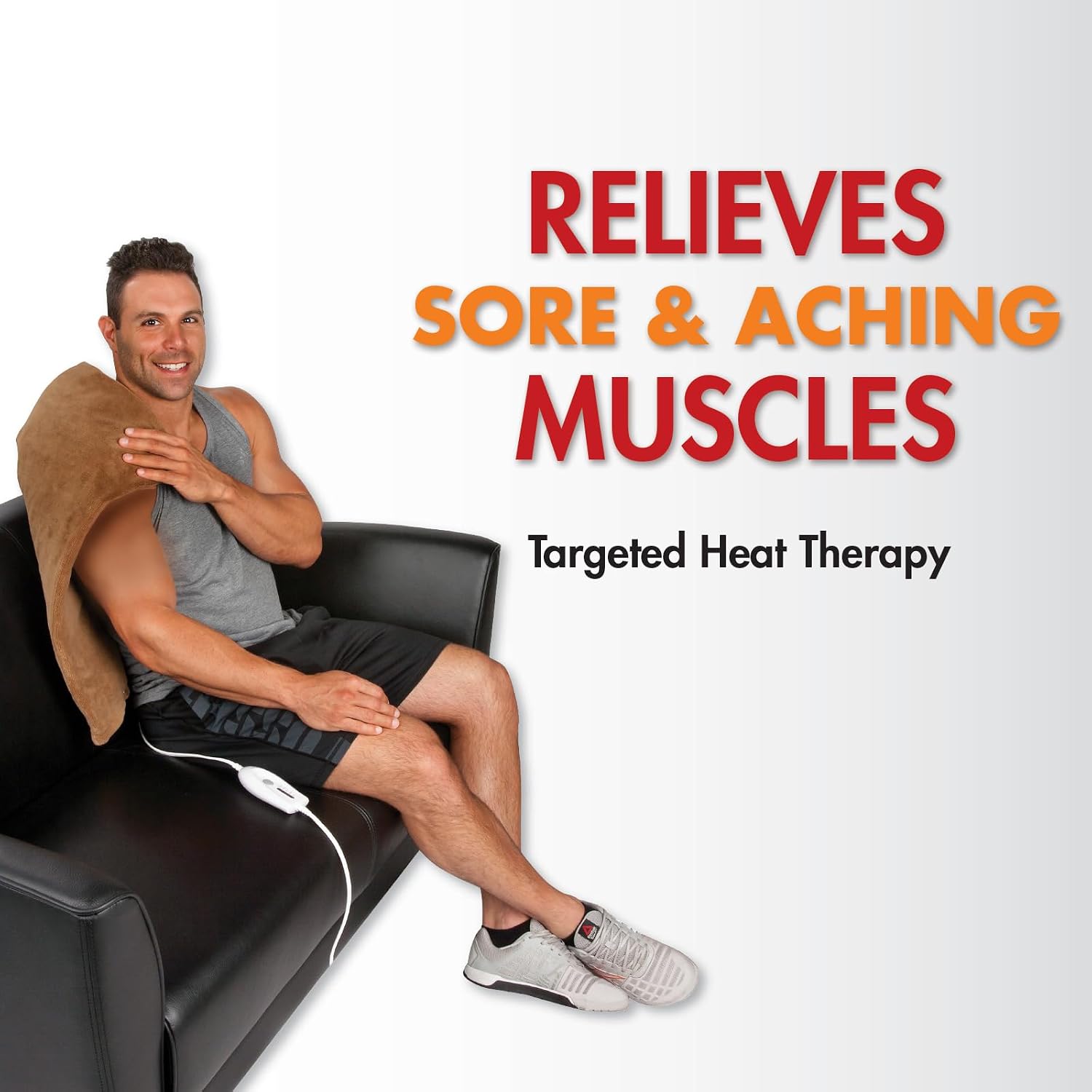 Deluxe Heating Pad Moist/Dry Heat Therapy | Moist & Dry Heat Therapy for Sore Muscles, 4 Heat Settings, Sponge Included, Machine-Washable Cover