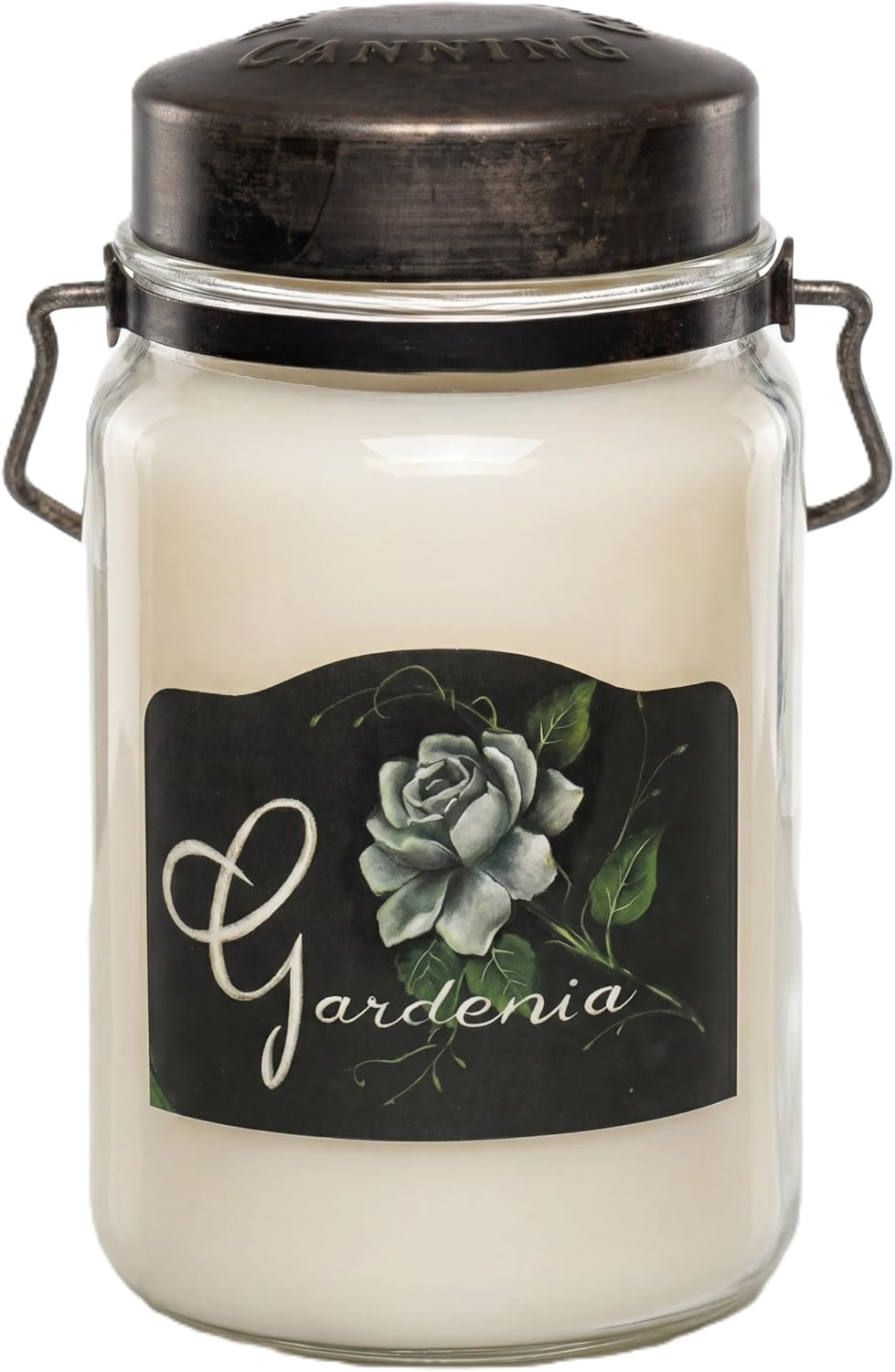 McCall’s Candles | Hot Buttered Rum | 26 oz Scented Candle | USA-Poured | Vintage Rustic Jar with Carrying Handle | Warm Buttery Spiced Rum Fragrance
