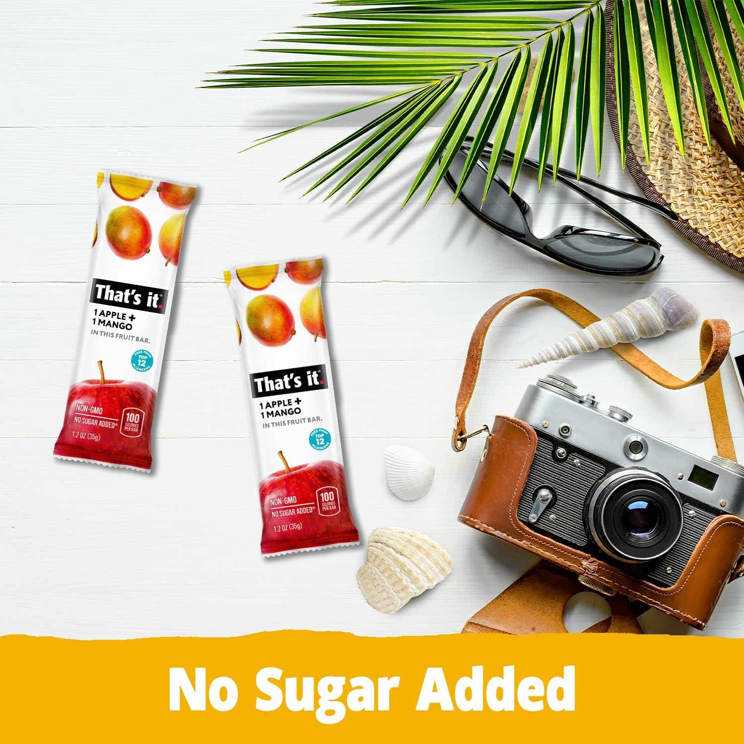 That’s it. Fruit Bars Variety Pack (20 Pack) | 100% Natural Fruit Snacks, Gluten-Free, Vegan & Low Carb | Healthy Snack Bars – Strawberry, Mango
