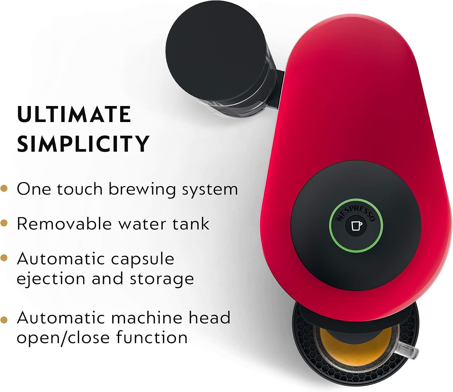 Nespresso Vertuo Plus Coffee & Espresso Maker by De'Longhi, Grey | Grey coffee machine that brews 4 cup sizes: 5 and 8 oz. coffee, plus single and double espresso, at the touch of a button.