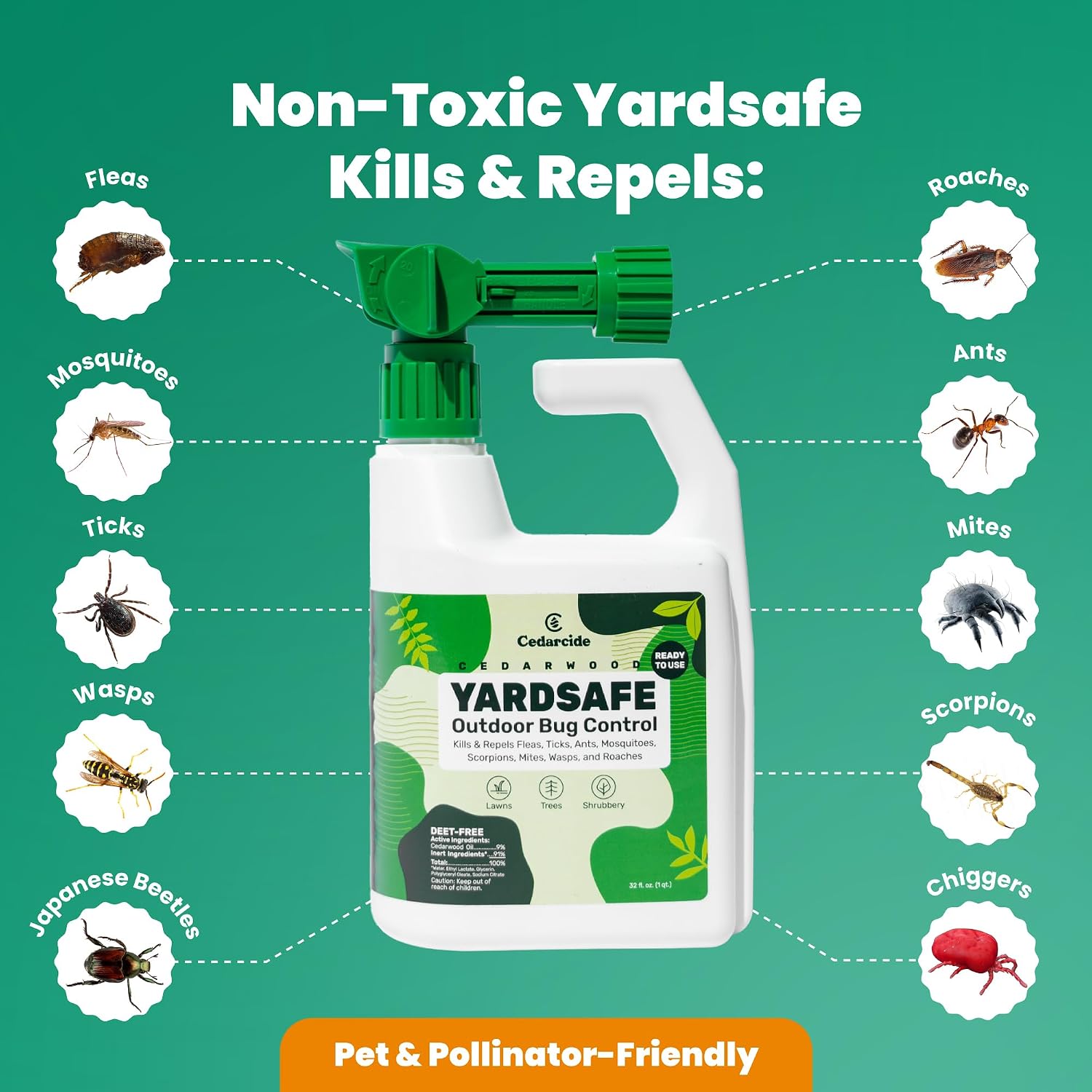 Outdoor YardSafe | Kills & Repels Mosquitoes, Ticks, Fleas