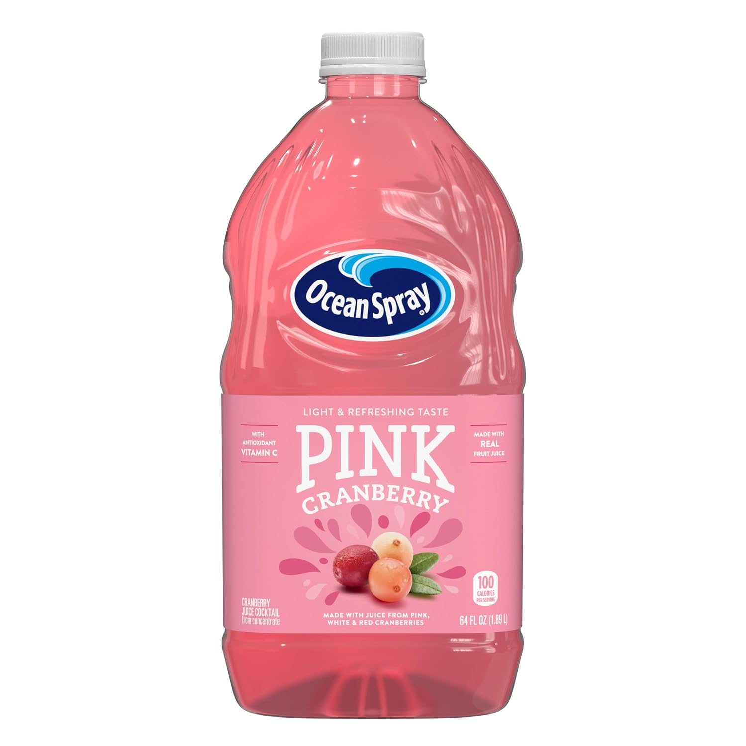Ocean Spray® Cran-Apple™ Juice Drink, 64 Ounce Bottle, 8 Count | Ocean Spray® Cran-Apple™ Juice Drink, Made with Real Fruit Juice, 64 Fluid Ounce Bottle