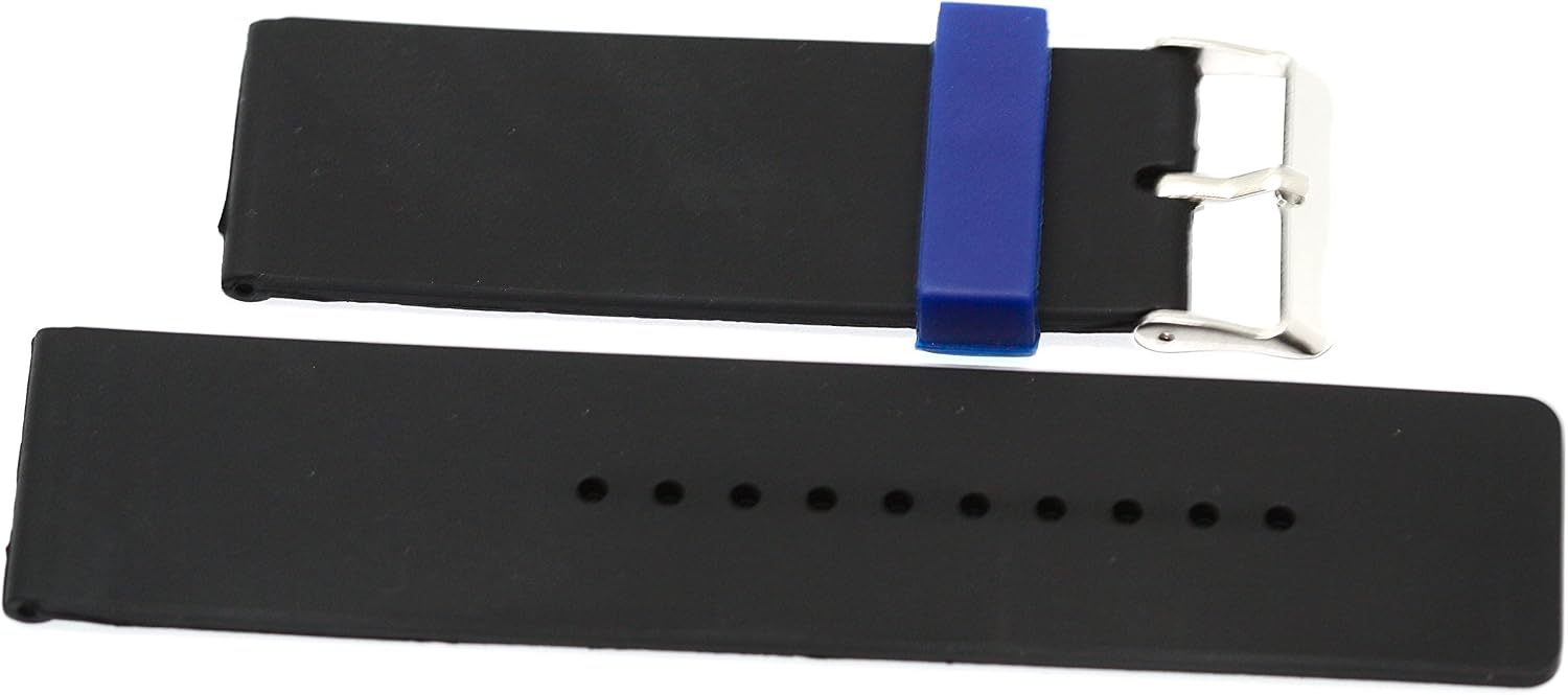 26MM Black Blue Rubber Sport Diver Waterproof Watch Band Strap FIT Invicta