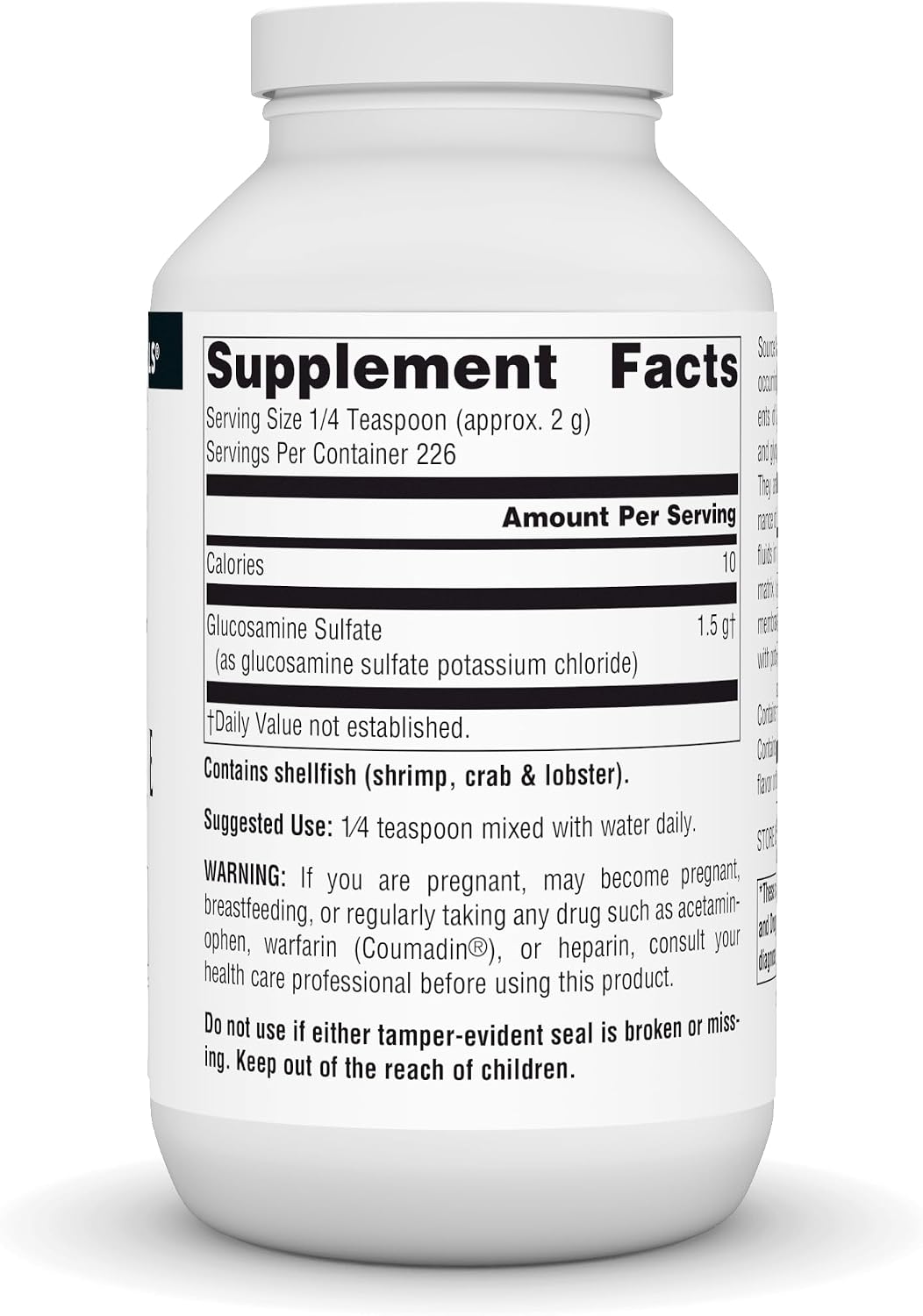 Source Naturals Glucosamine Sulfate, 8 oz Powder | Sodium-Free Powder For Joint Support*