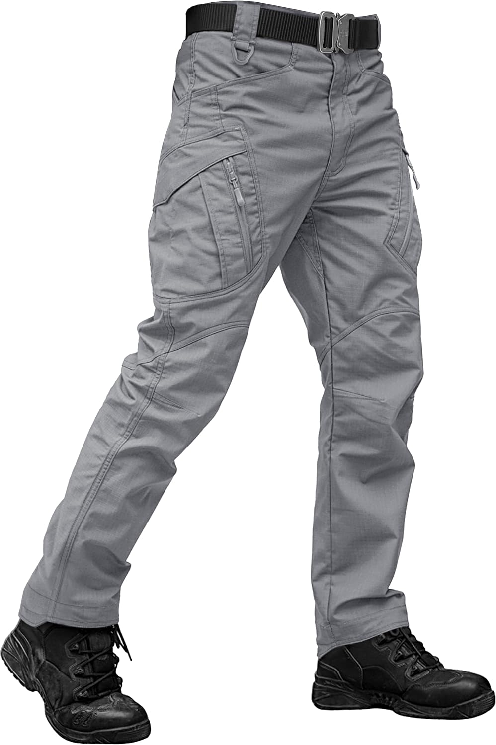 TACVASEN Men's Tactical Pants Waterproof Hiking Work Pants for Men Construction Stretch Cargo Trousers 9 Pockets