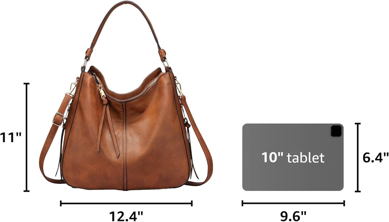 Hobo Crossbody Bag for Women, Designer Shoulder Purse Handbags
