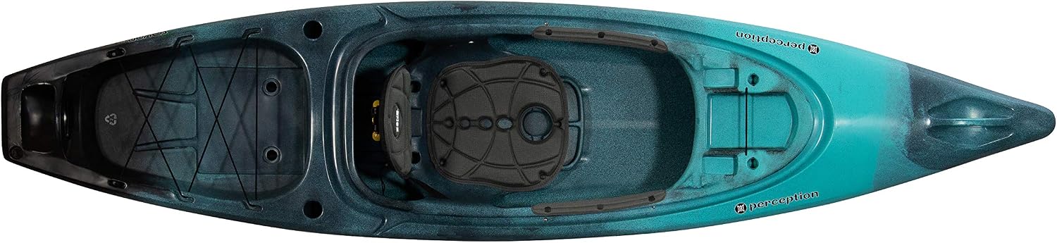 Perception Sound 10.5 | Sit Inside Kayak for Fishing and Fun | Two Rod Holders | Large Rear Storage