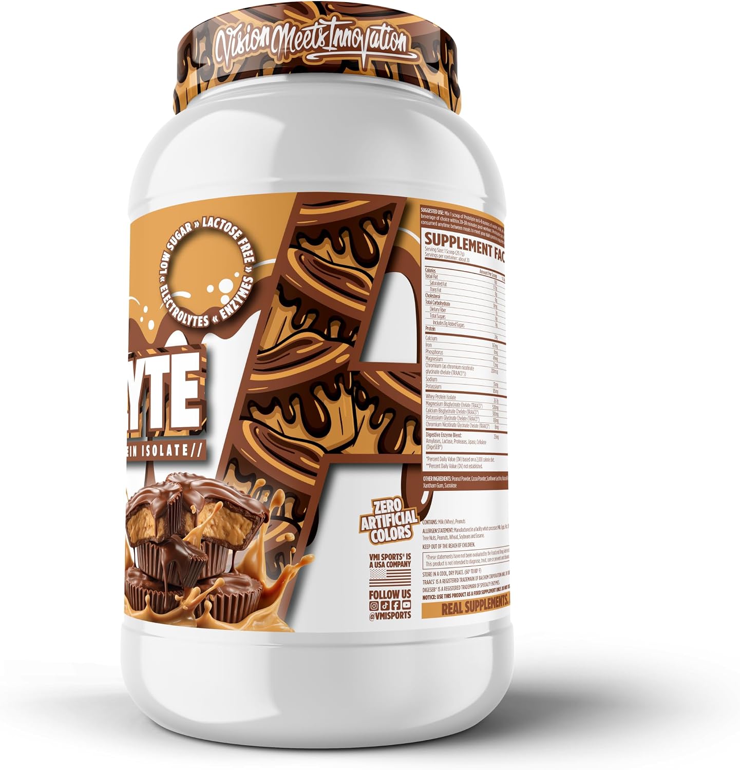 VMI Sports | ProtoLyte Whey Isolate Protein Powder | Low Calorie Whey for Weight Loss and Muscle Gain | Digestive Enzymes | Non-GMO (1.6 lb, Chocolate Fudge Cookie) | Premium whey isolate protein powder for smooth mixing in shakes smoothies and convenien…