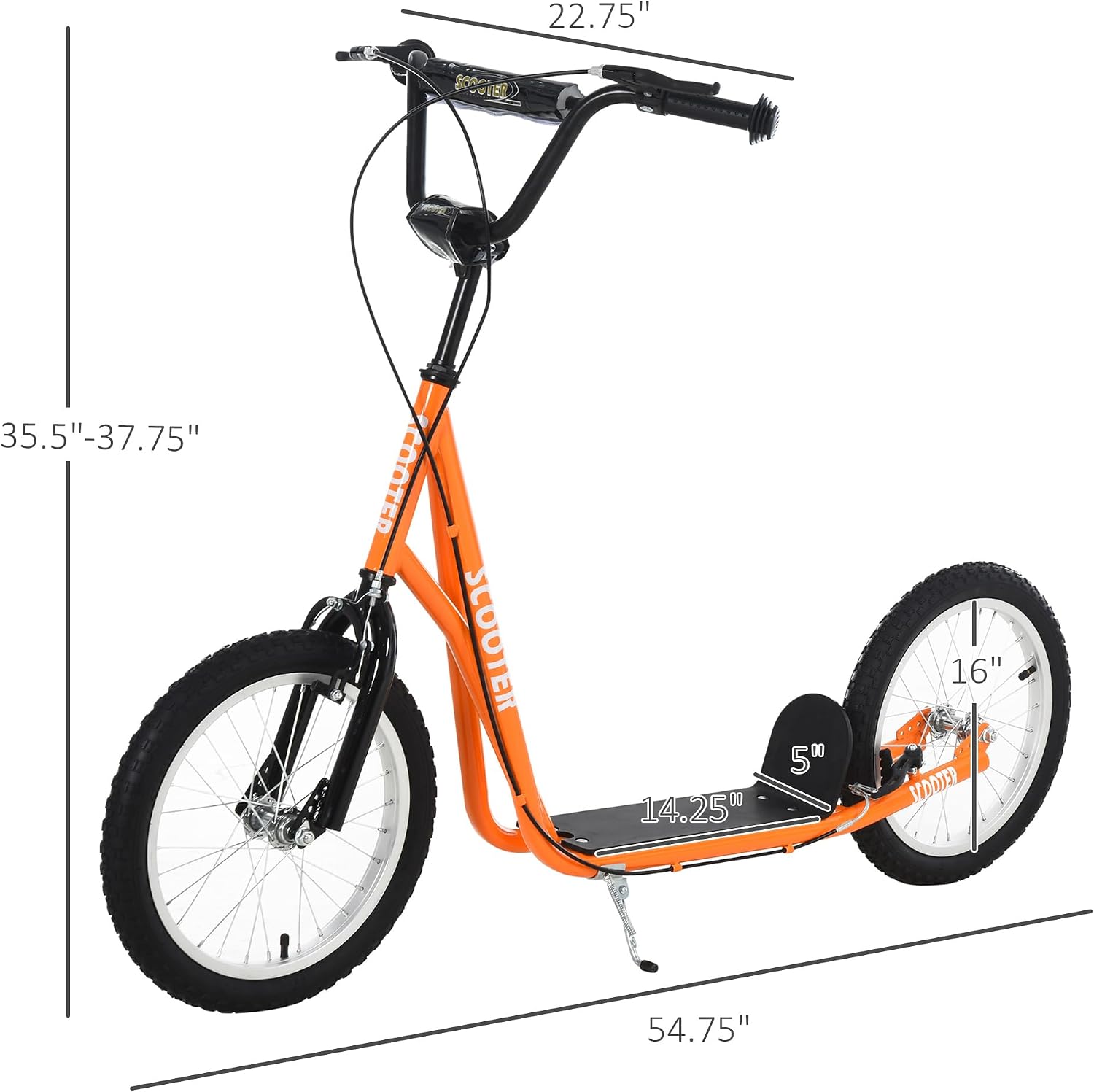 Aosom Youth Scooter Max Load 220 LBS Kids 5+