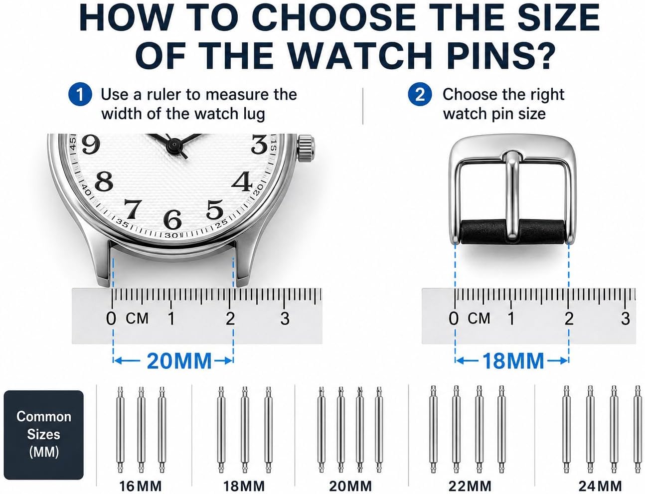 EFIXTK Watch Link Removal Kit, Watch Band Tool for Watch Bracelet Resizing, Adjustment -Watch Strap Pins Repair, Fixing