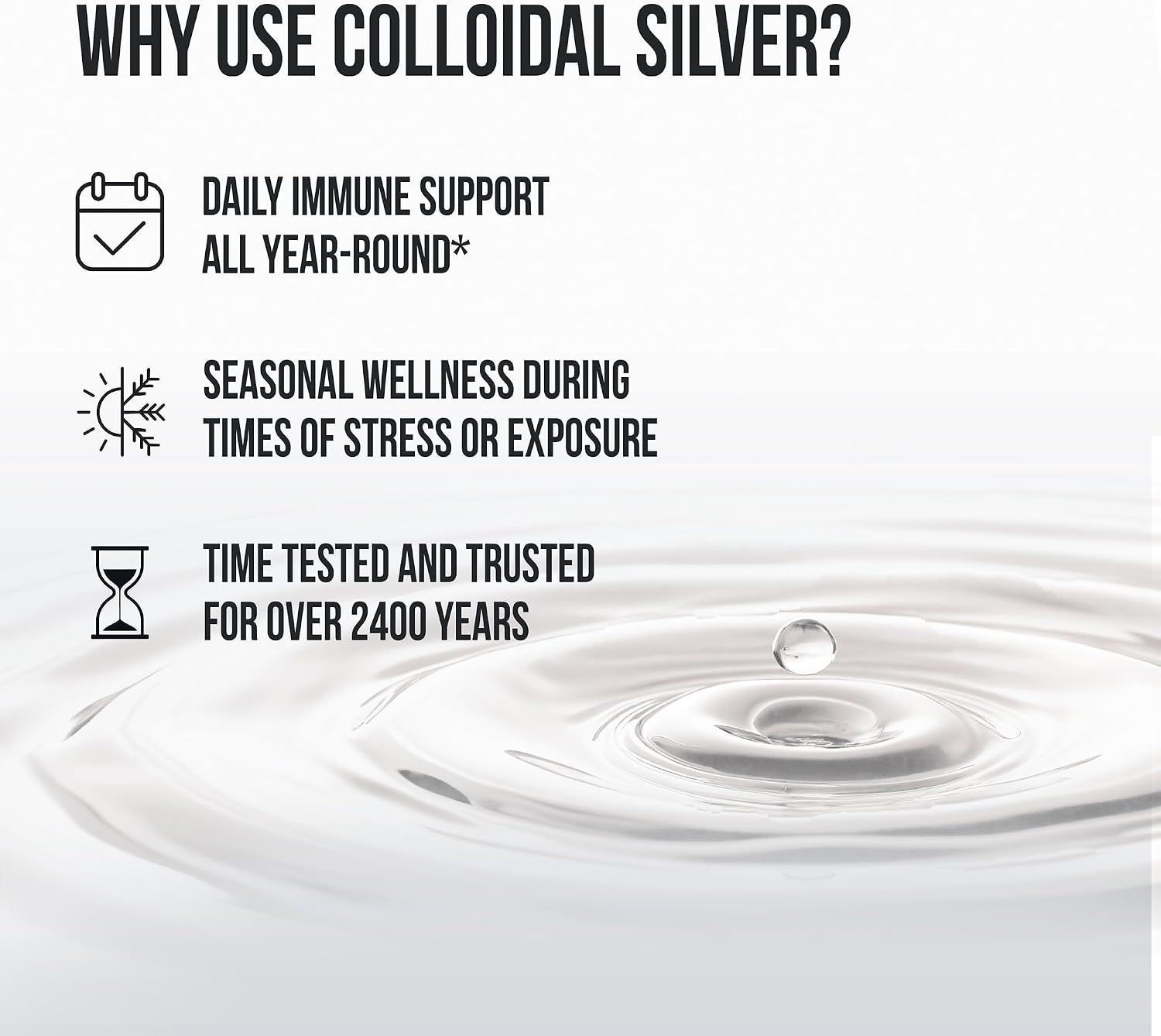 Sovereign Silver Immune Support, Colloidal Silver, 4 fl oz (118 mL) | Bio-Active Silver Hydrosol, 10 ppm, Liquid Dropper