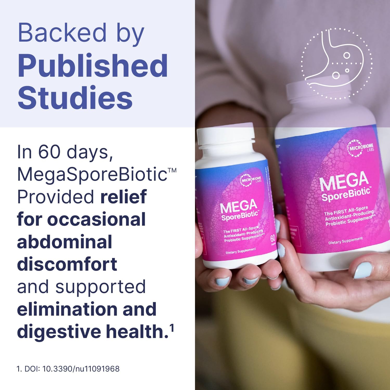 Microbiome Labs MegaSporeBiotic Daily Probiotic for Women + Men, 60 Ct