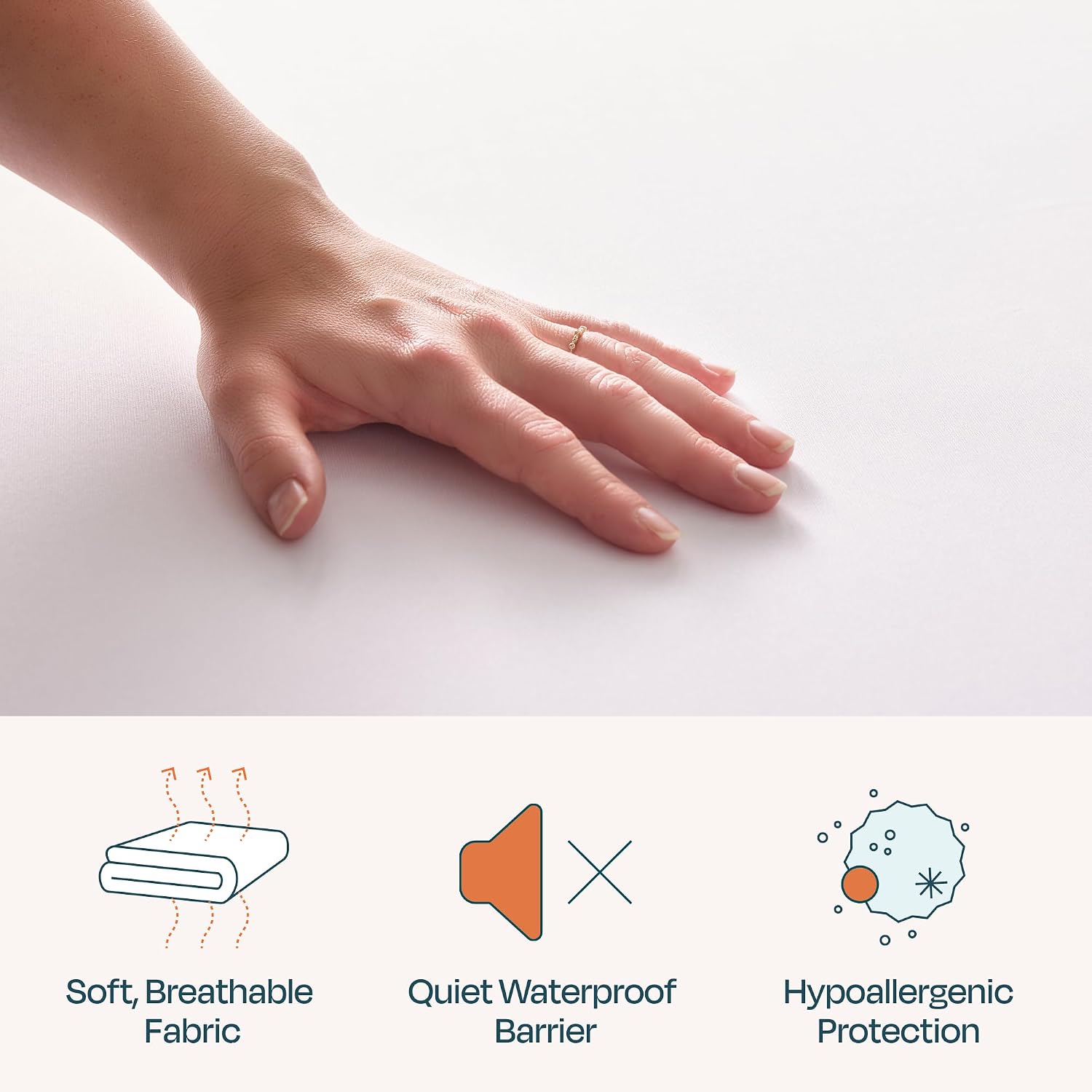 Linenspa Waterproof Mattress Protector, Queen Size – Fitted Sheet Style, Breathable, Machine Washable & Dryer Safe, White