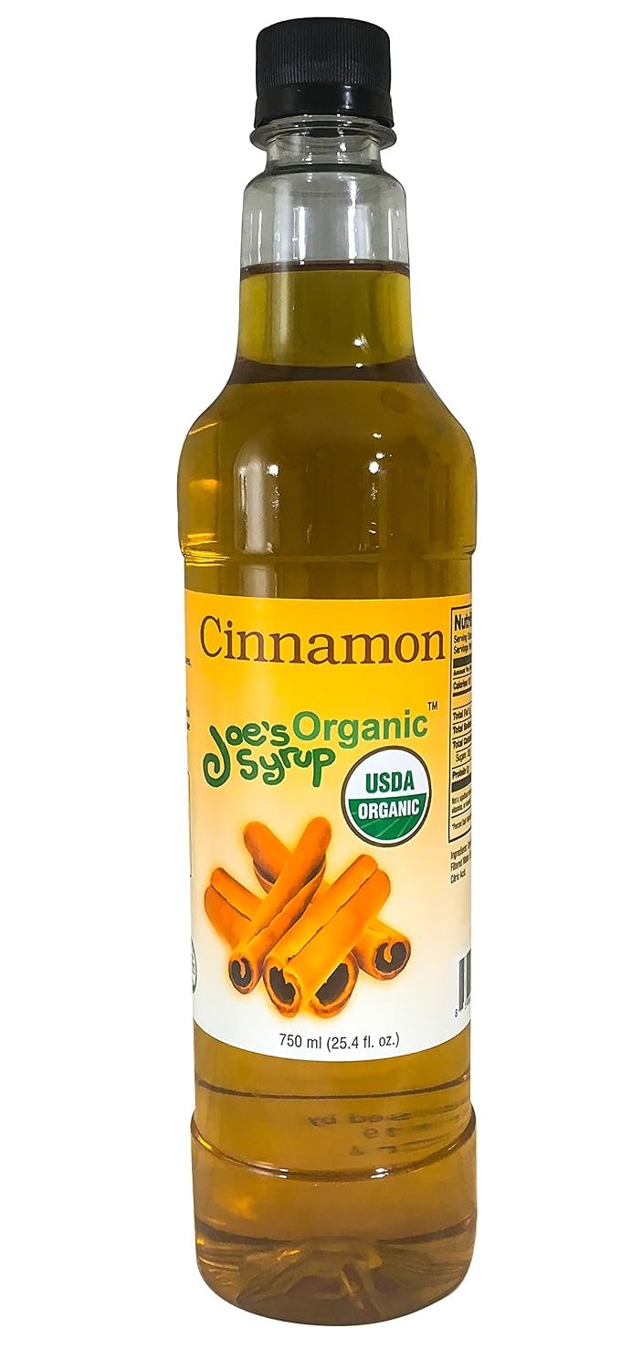 Joe’s Syrup Organic Flavored Syrup, Organic Strawberry, 750 ml | Vegan, gluten-free, Non-GMO, no HFCS; for cocktails & desserts