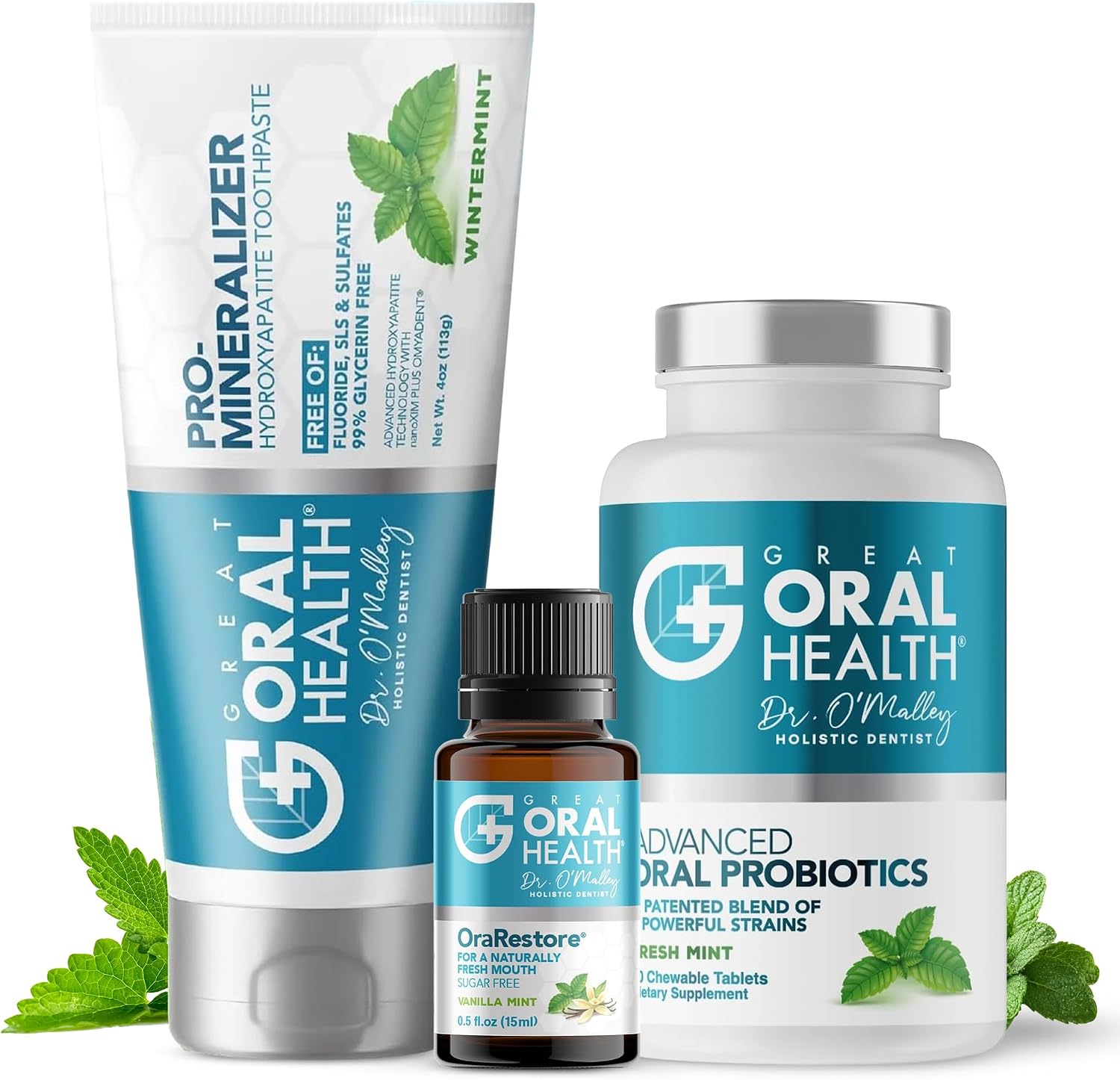 Oral Probiotics for Mouth Bad Breath Treatment for Adults; Dentist Formulated Dental Probiotics for Teeth and Gums Health & Chronic Halitosis with BLIS K12 M18, 60 Chewable Oral Health Tablets Mint