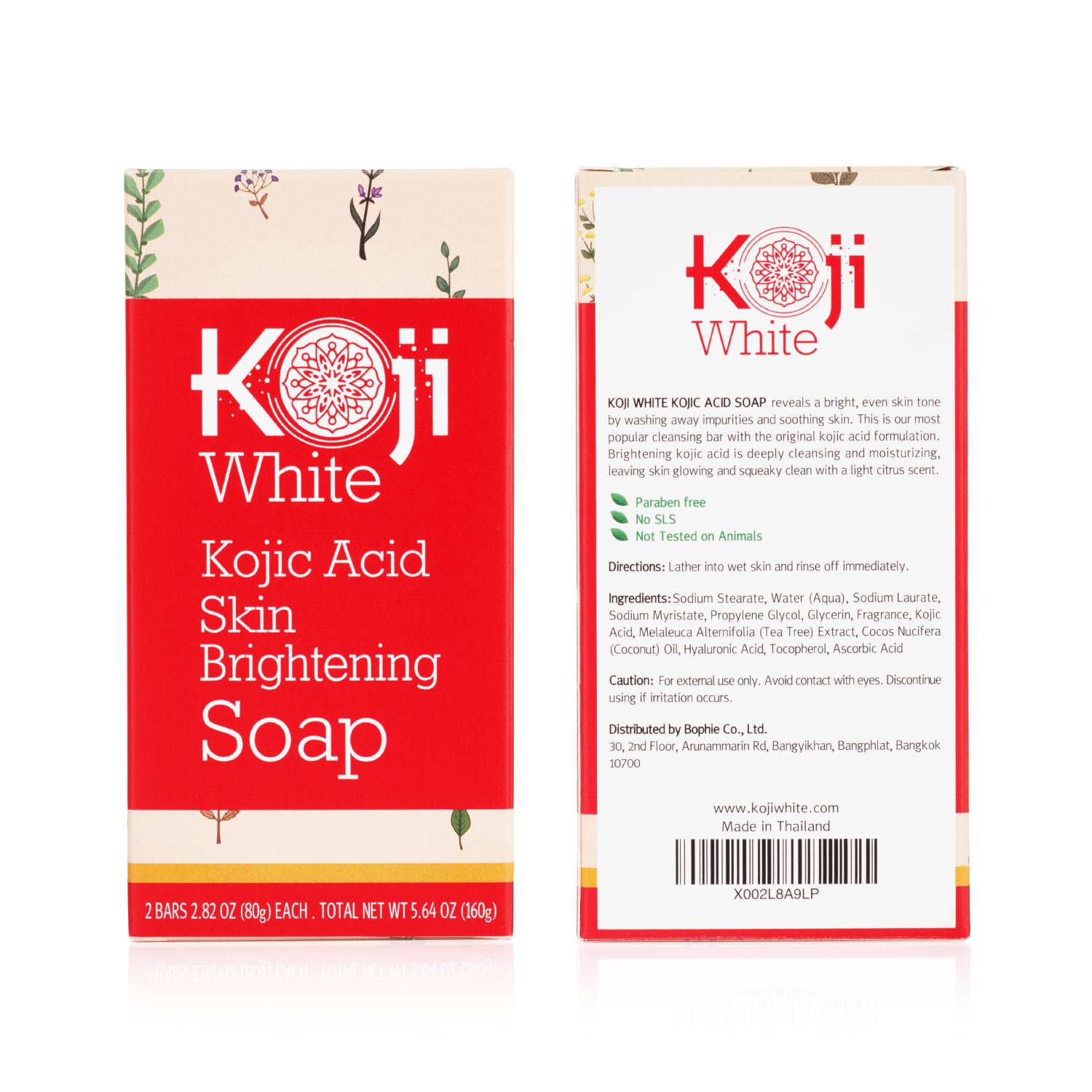 Koji White Pure Kojic Acid Soap | Glycerin Soap Bar for Gentle Skin Brightening and Exfoliation with Tea Tree, Coconut Oil