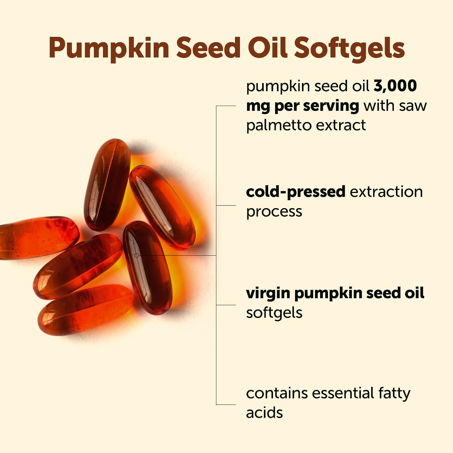 Micro Ingredients Pumpkin Seed Oil with Saw Palmetto, 300 Softgels | Cold Pressed, Pure Virgin Oil with Essential Fatty Acids & Phytosterols. For Men & Women. Non-GMO, Gluten Free.