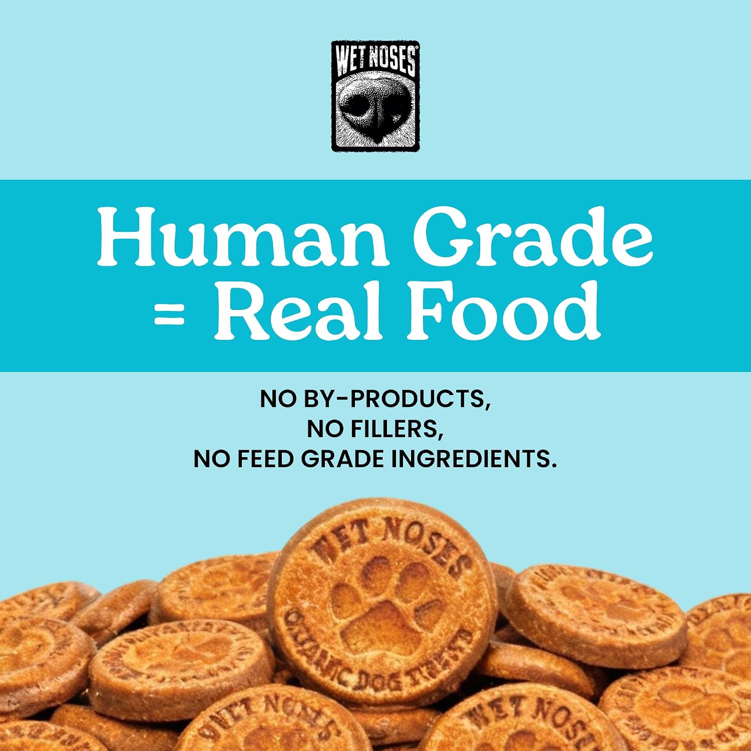 Wet Noses Organic Crunchy Dog Treats – All-Natural, Human-Grade, Non-GMO, Healthy Training & Delicious Snacks for Dogs