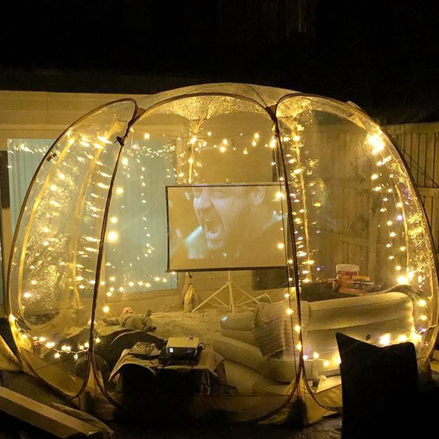 Alvantor® Pop Up Bubble Tent® - 6’ x 6’ Instant Igloo Tent® - 2-3 Person Screen House for Patios - Large Oversize Weather Proof Pod - Cold
