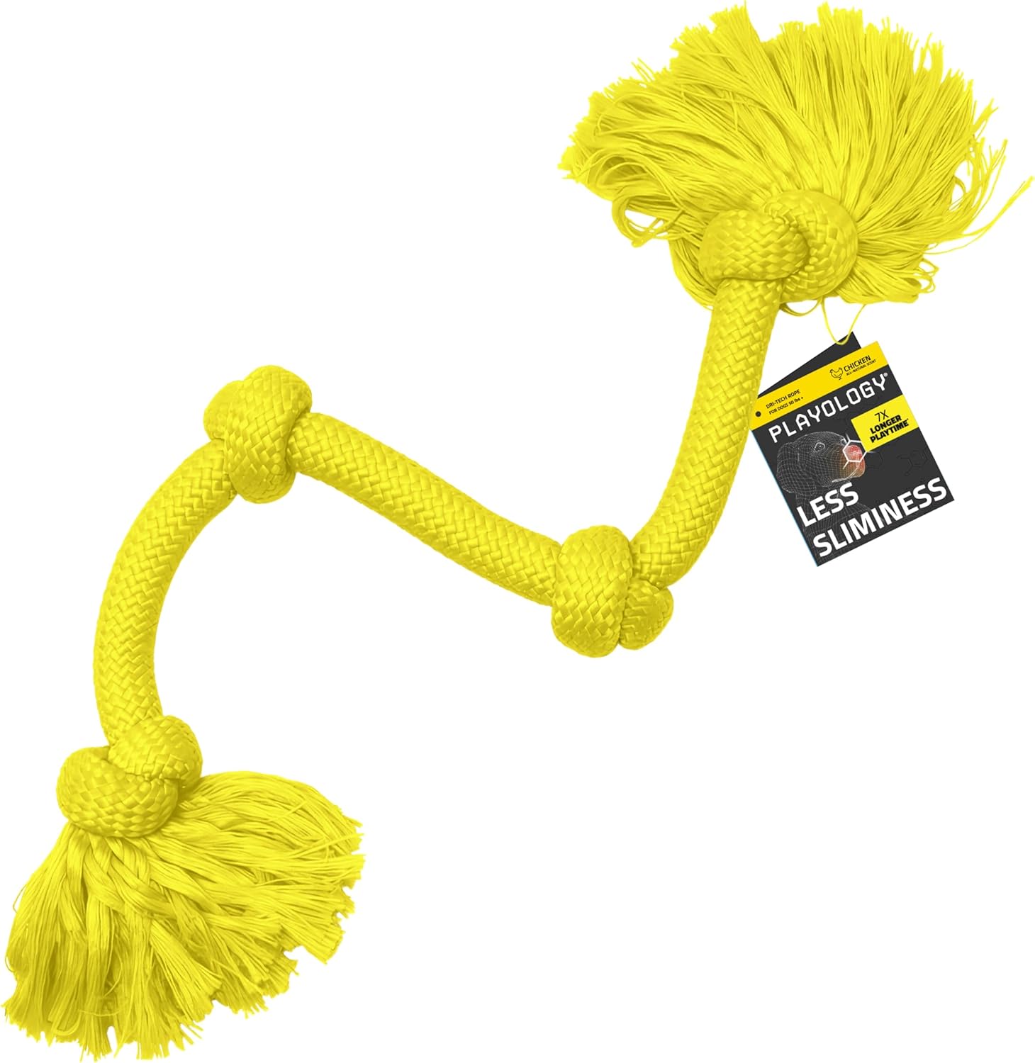 Playology Tug Rope Dog Toys for Large Breed Dogs - Jumbo, Beef Scent