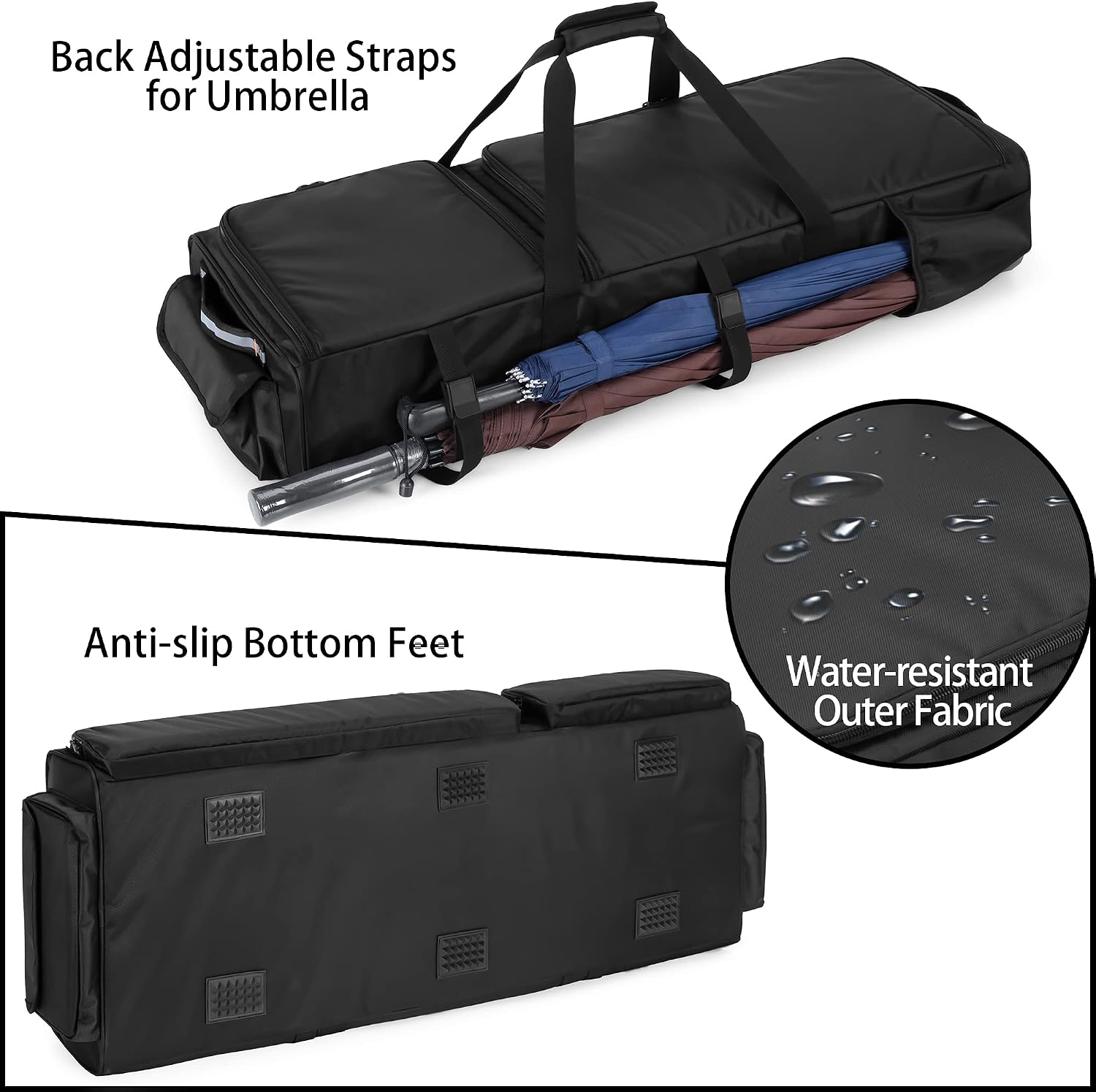 samdew Under Seat Storage Bag for SuperCrew Cab & Crew Cab, Large, Bag Only | Back Seat Organizer for Most Full Size Trucks, Dual-Compartment