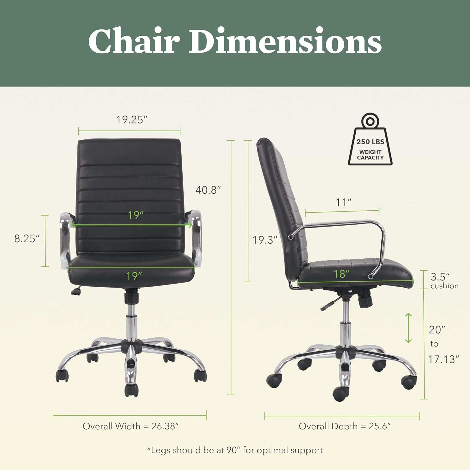 HON Sadie Big and Tall Ergonomic Office Chair, Heavy Duty Desk Chair, Black | Big and tall ergonomic office desk chair for desk work, lumbar support, adjustable arms, mesh comfort, 350 lb capacity