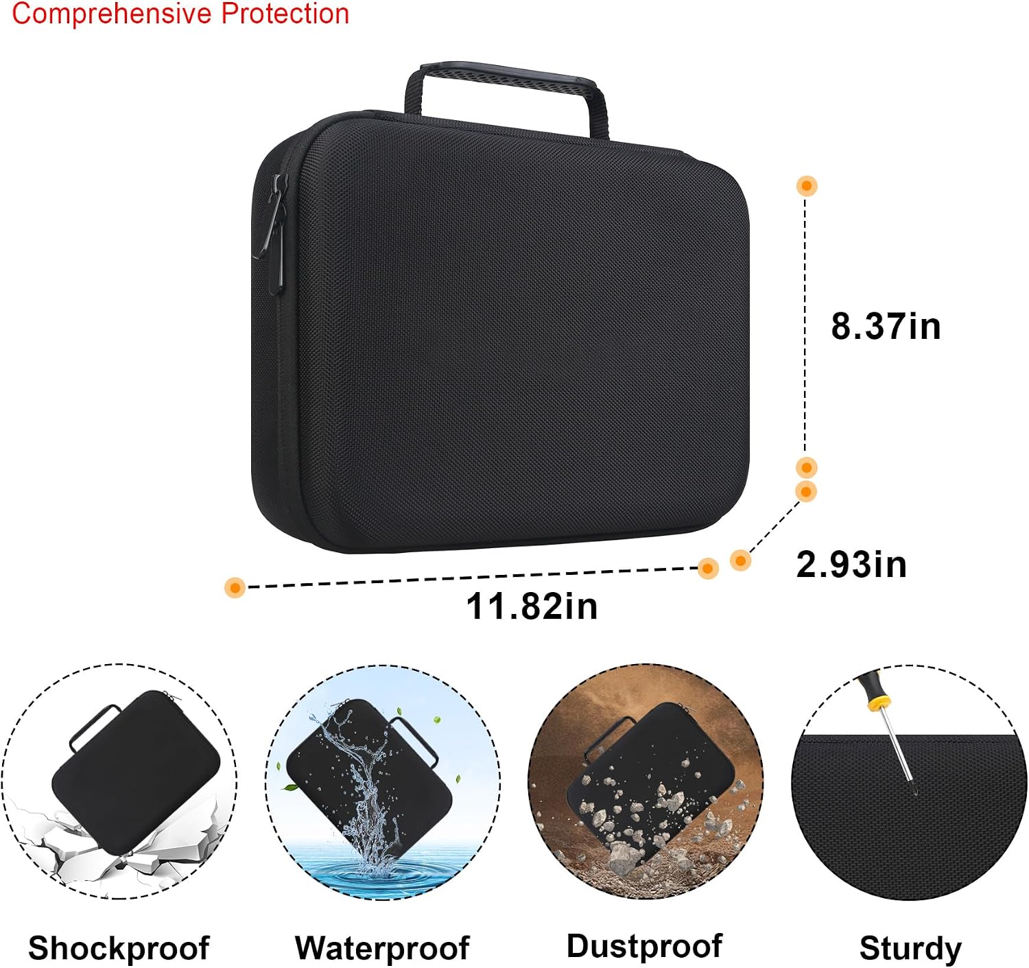 Elonbo Carrying Case for Halo Bolt Ultimate 2.0/3.0 Portable Car Battery Jump Starter/Halo Bolt 55500 mwh/Air 58830/ Air + 55500/58830/ 44400/57720