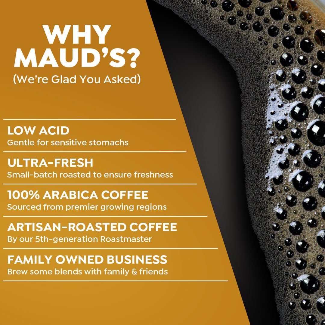Maud's Family Pack Coffee Pods Variety Pack, 136ct, 12 Assorted Flavors | Medium Roast Flavored Coffee in Single Serve Pods – 100% Arabica Coffee, Compatible with Keurig Coffee Makers