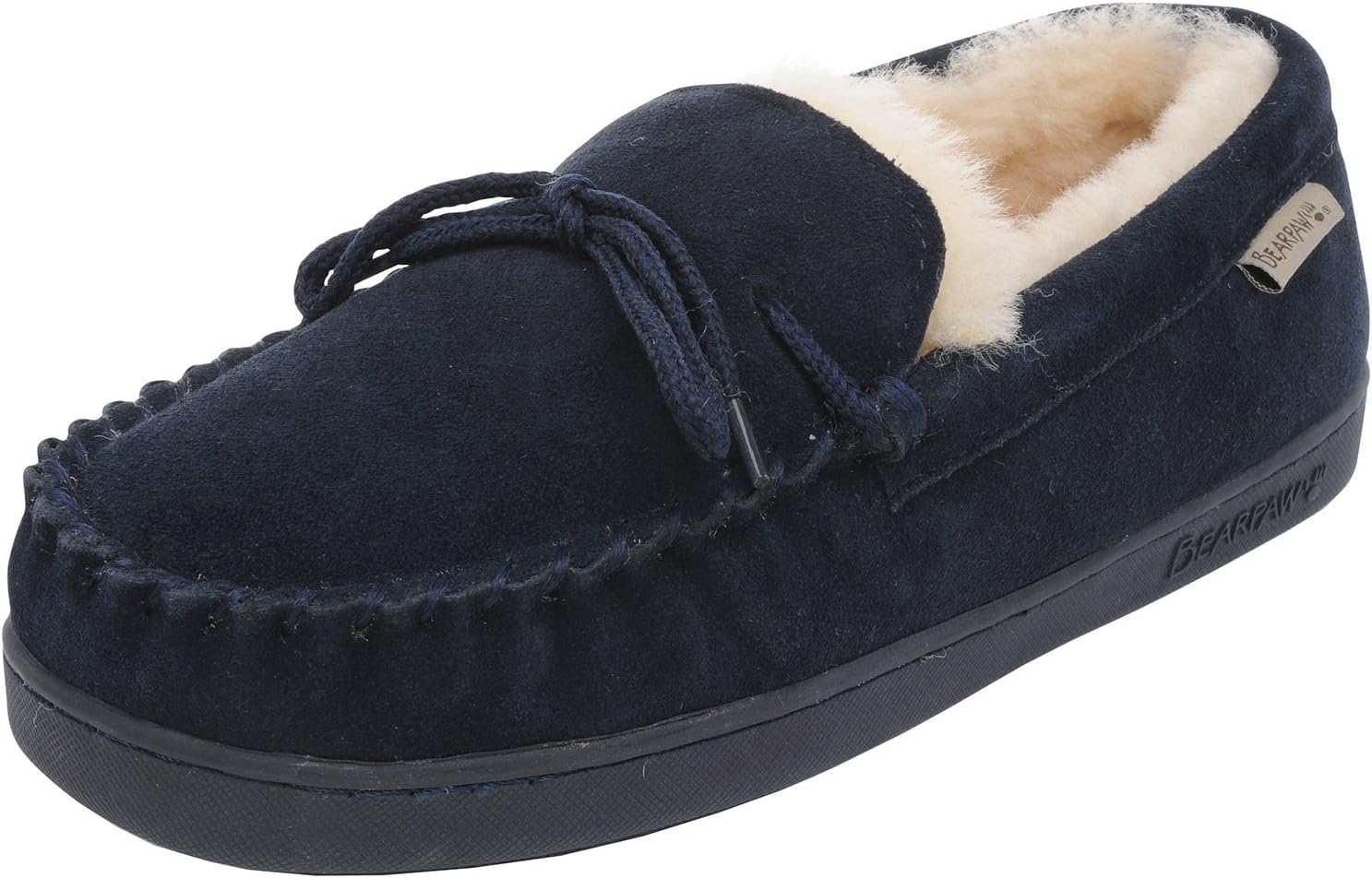 BEARPAW Moc II 2 - Men's Sheepskin Slipper - 1295M | Comfortable & Lightweight Men's Shoe, Medium Fit, Multiple Colors