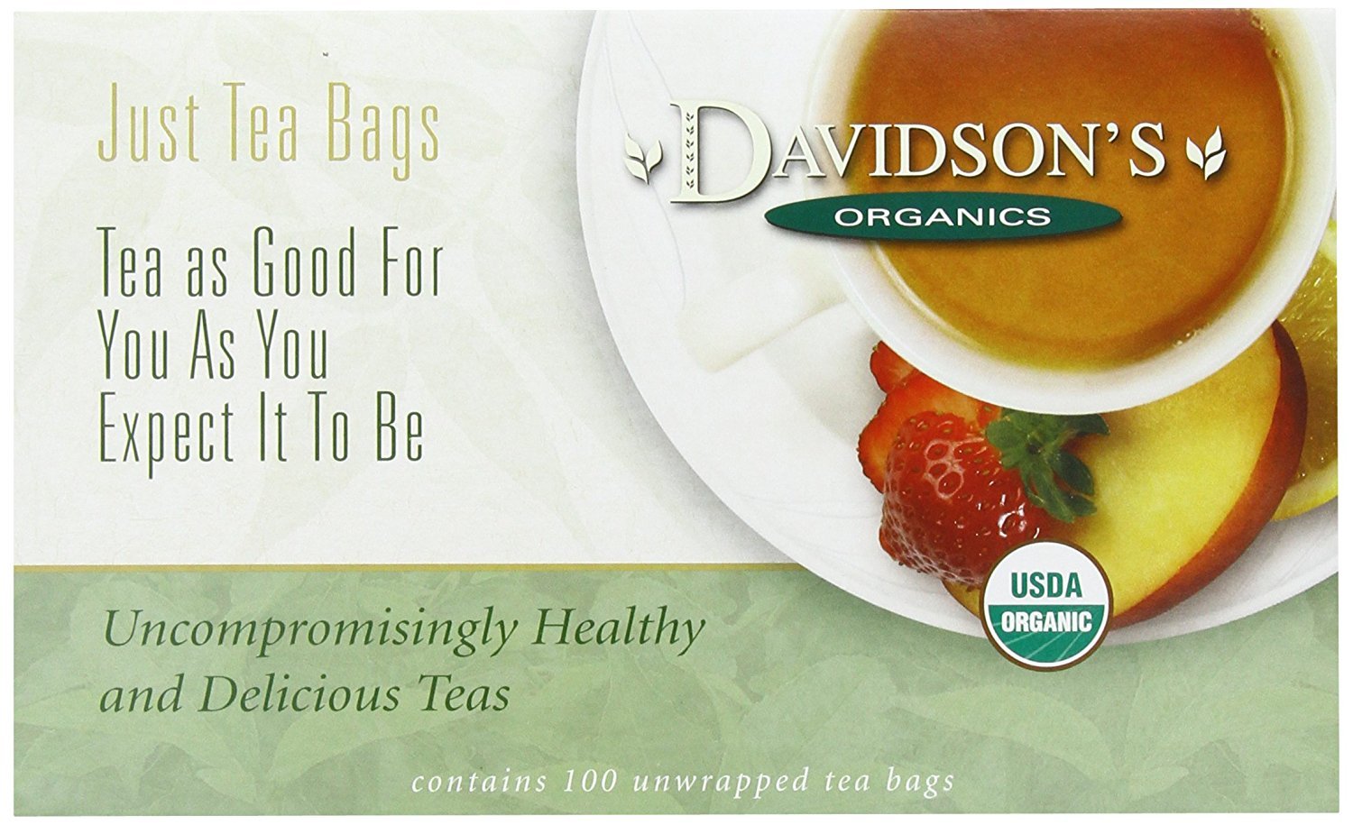 Davidson's Organics, Yerba Mate, 100-count Unwrapped Tea Bags