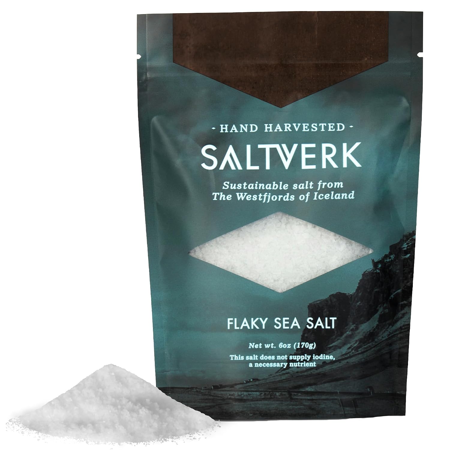 Saltverk Sea Salt - Seaweed 3.17 Oz | Gourmet, Icelandic, Hand Harvested and Sustainably Made