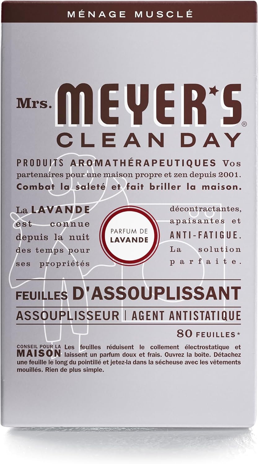 MRS. MEYER'S CLEAN DAY Dryer Sheets, Lavender, 80 ct