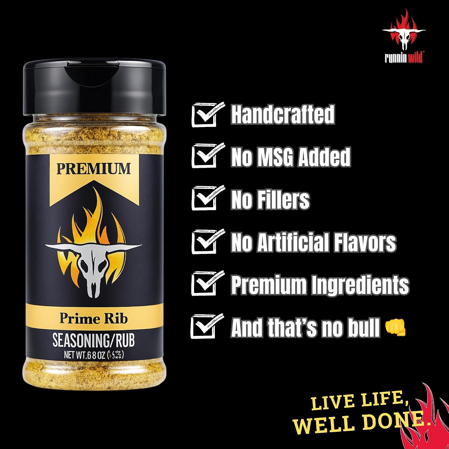 Gourmet Honey BBQ Rub & Seasoning – Delicious Sweet & Smoky Flavor for Pork, Chicken, Ribs & Salmon | Premium BBQ Dry Rub | Runnin’ Wild Foods