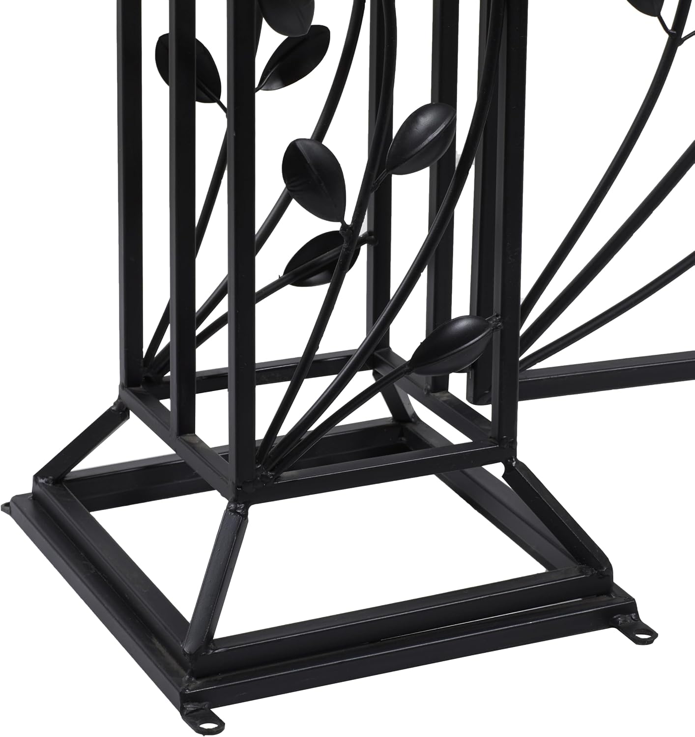 Deco 79 Metal Indoor Outdoor Garden Arbor, 78" x 14" x 94", Matte Bronze | Elevate patios and gardens, metal garden arch trellis, metal trellis for climbing plants outdoor, double doors, scroll latch