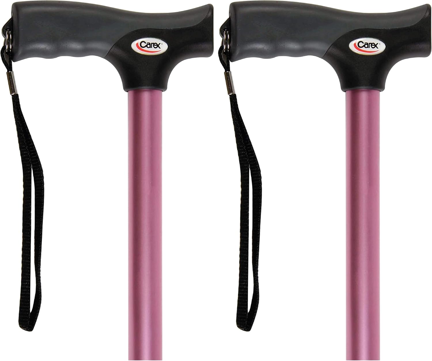 Carex Soft Grip Walking Cane with Strap, Anti-Slip Walking Cane for Easy Maneuvering, Walk Stick for Seniors & Adults with Added Support and Adjustable for Balance, Supports up to 250 lbs