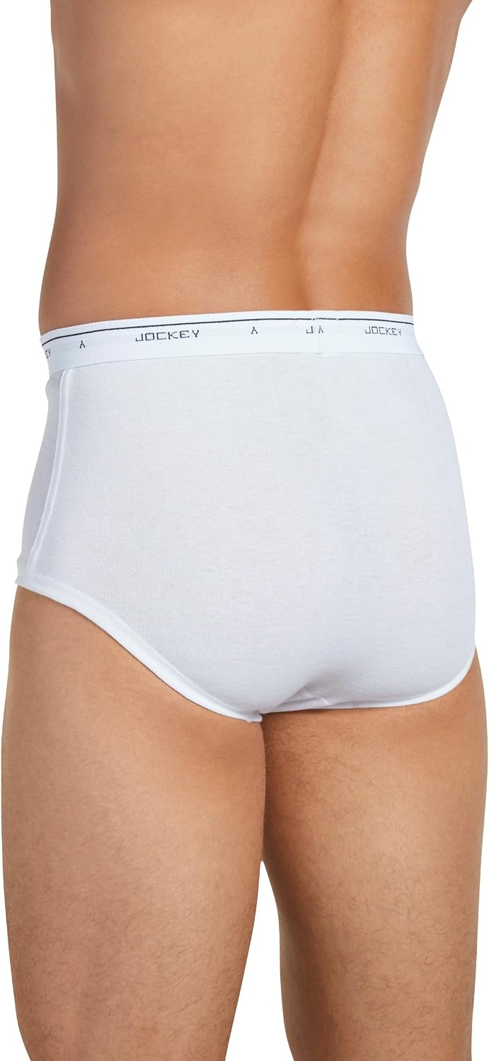 Jockey Classic Full Rise Brief- 6 Pack - 100% Cotton Underwear for Men