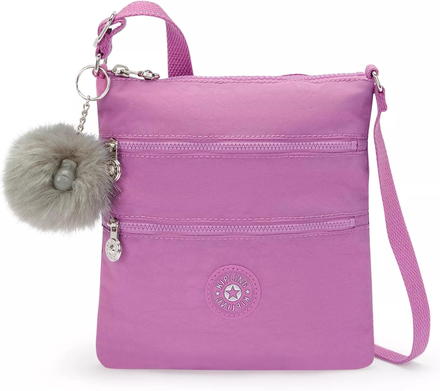 Kipling Women’s Abanu Medium Crossbody Bag, Lightweight, Adjustable Nylon Waist Pack with Multi-Compartment Zip Pockets