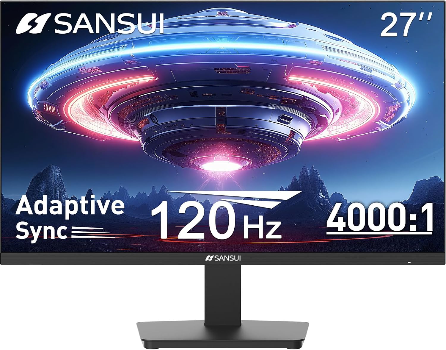 SANSUI 32 Inch Curved 240Hz Gaming Monitor High Refresh Rate, FHD 1080P | Gaming PC Monitor HDMI DP1.4, 1500R Curvature, 1Ms MPRT, HDR,Metal Stand,VESA Compatible(DP Cable Incl.)