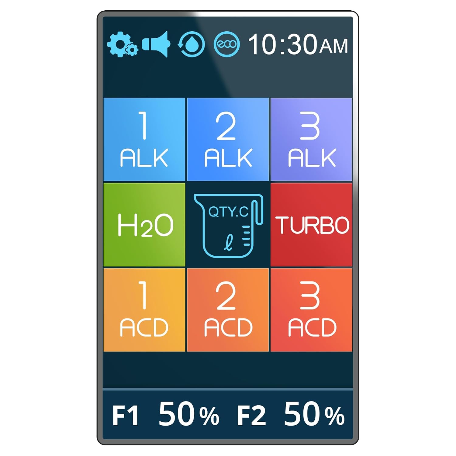 Tyent - Ace-13 Water Ionizer - Advanced Hydrogen Alkaline Water System - Adjustable pH Levels - Dual Ultra Filtration - Touch Screen Control - Turbo