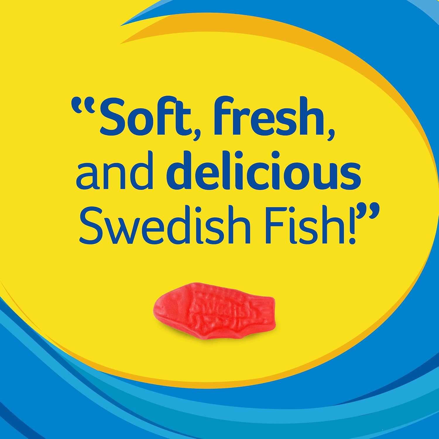 SWEDISH FISH Soft & Chewy Gummy Candy, Bulk Candy, 12-3.1 oz Boxes