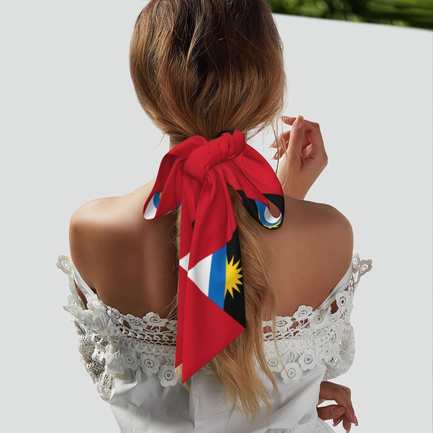 Country Flag Scarf For Women, Multi‑purpose Ribbon, Fashion Neck Hair Handbag Accessory, Versatile Bandana Headband