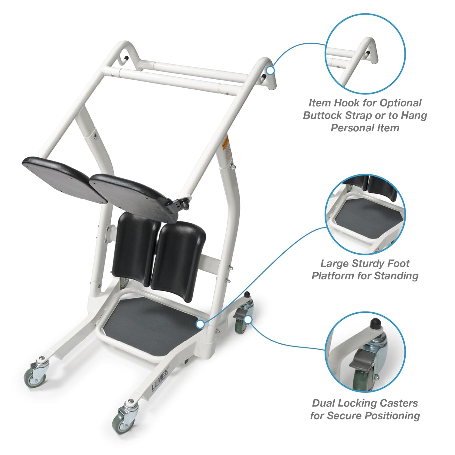 Lumex LF1600 Stand Assist, Sit to Stand Patient Lift for Elderly Seniors, Chair Transfer & Standing Support Aid