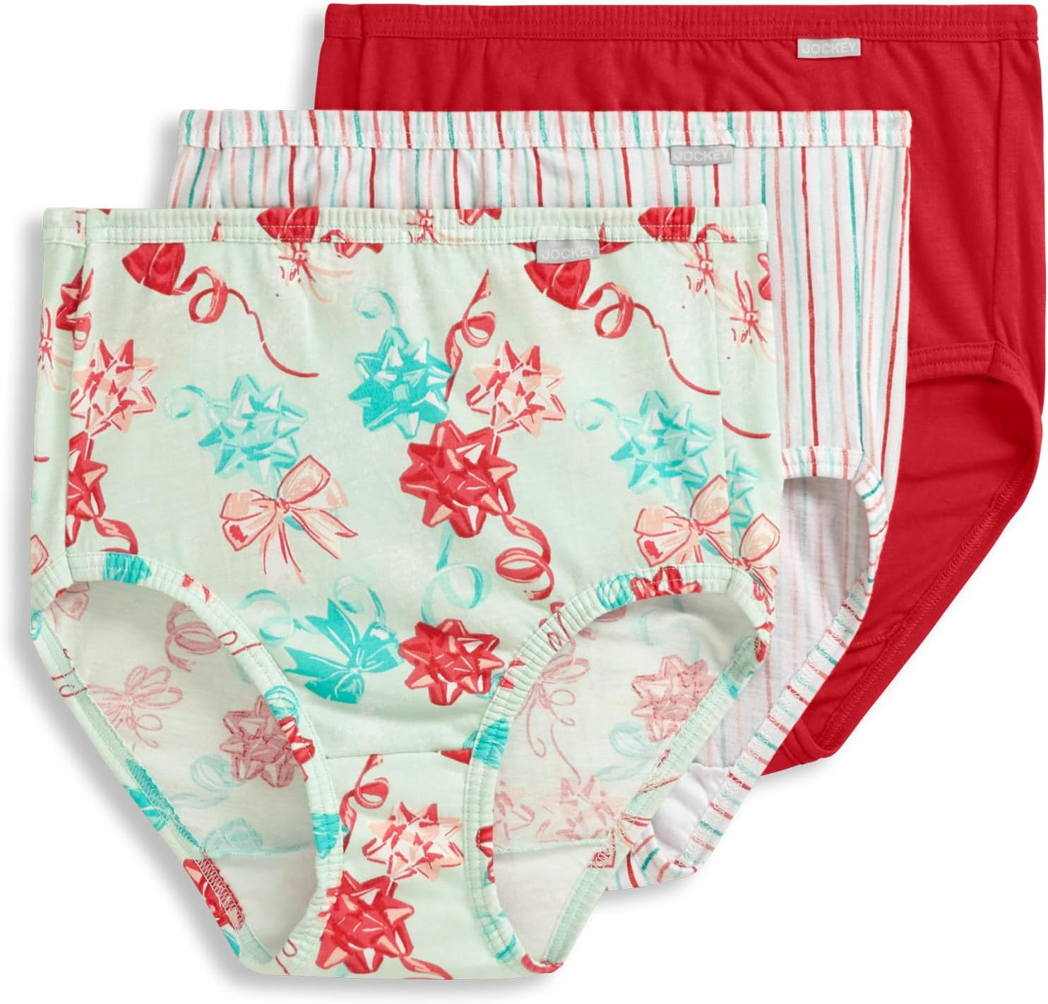 Jockey Women's Underwear 100% Cotton Elance Brief - 3 Pack