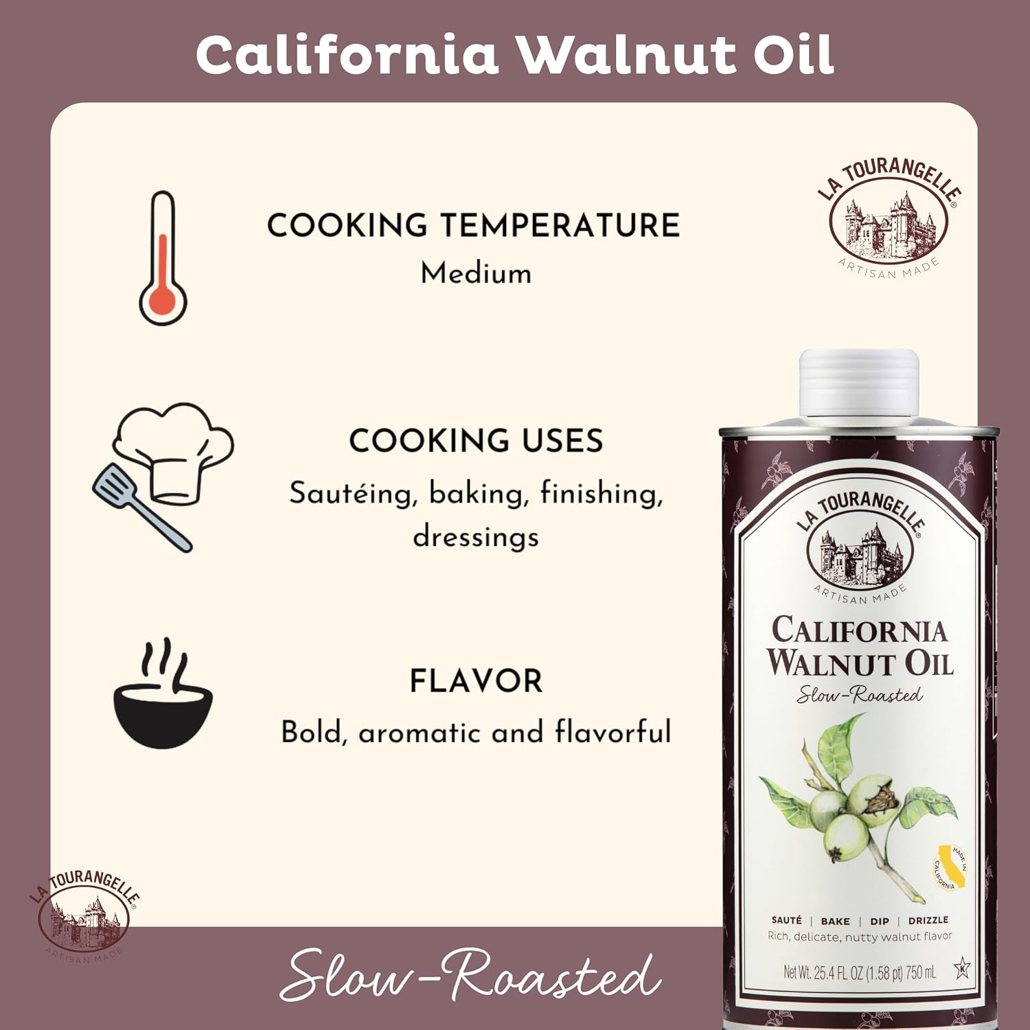 La Tourangelle Toasted Pumpkin Seed Oil, for Cooking, Dressings, 8.45 fl oz | Made Using Traditional Styrian Techniques, Great for Pastas and Spreads, Health and Beauty Oil, Gluten Free, Non-GMO