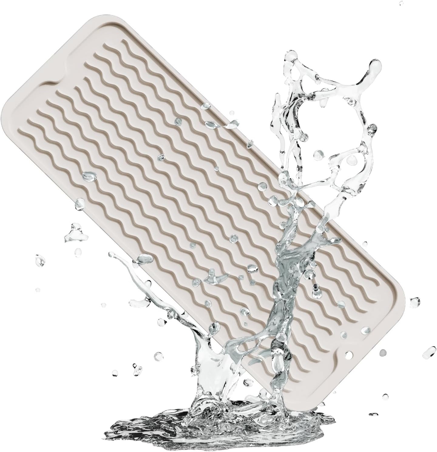 ZLR Silicone Dish Drying Mat for Kitchen Counter, Eco-Friendly Fast Dry Dish Mat, Easy Clean Multi Usage Drying Matt, Heat Resistant Trivet
