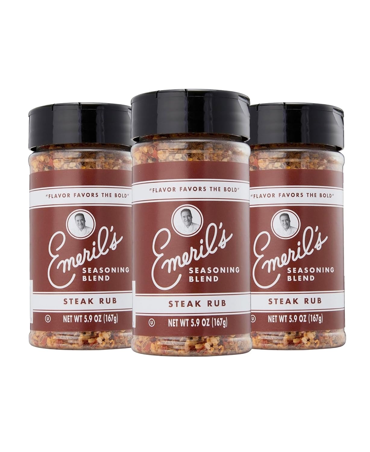 Emeril Lagasse 5 Oz, 3-Pack and 6-Pack Seasoning Blend: Original Essence, Cajun, Blackened, Chicken Rub, Steak Rub and Rib Rub Best Seasonings and Spices for Cooking (3PK - Chicken/Steak/Rib Rub)