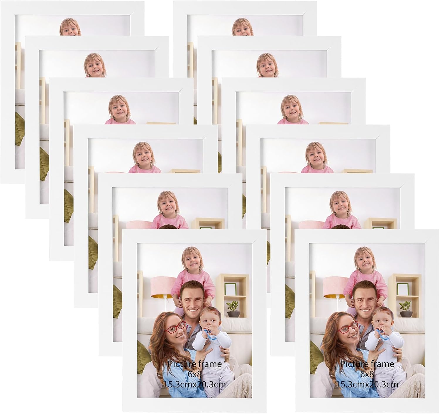 Giftgarden Black 8x10 Picture Frame Bulk, Multi 8 x 10 Photo Frames Set for Wall Hanging or Tabletop, 12 Pack